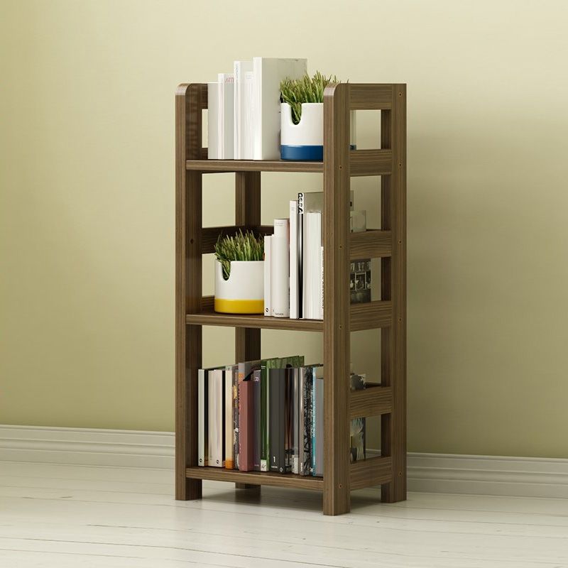 Modern Style Open Bookshelf Solid Wood Etagere Shelf Bookcase