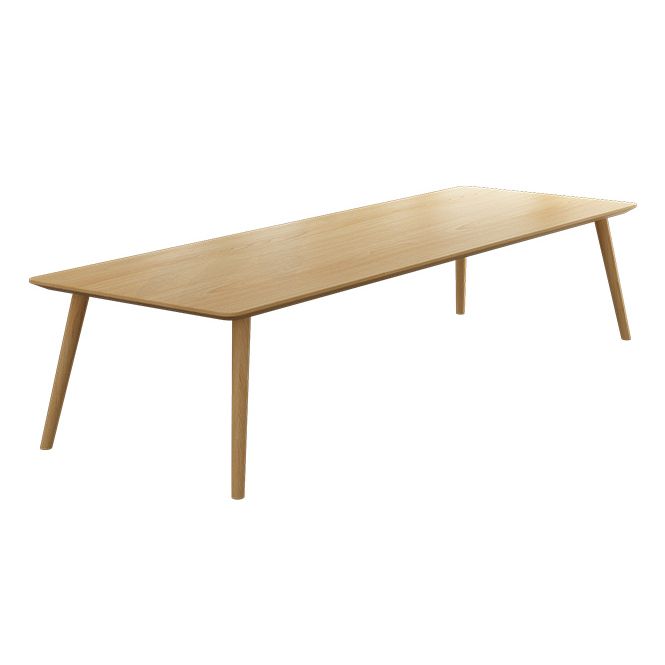 Glam Khaki Solid Wood Dining Table Standard Rectangle Shape Dining Table for Kitchen