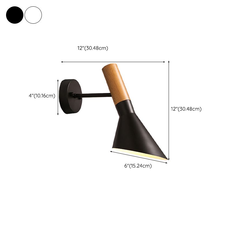 Metal Cone Shape Wall Sconce Modern Style 1 Light Wall Light Fixture