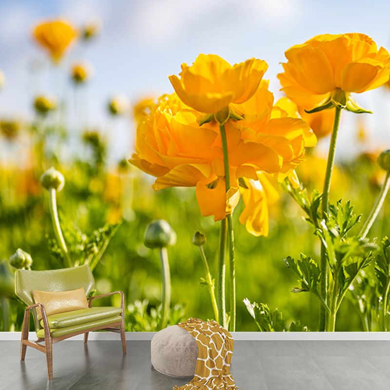 Washable Photography Mural Wallpaper Flower Field Indoor Wall Mural