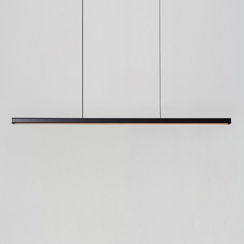 Candelier de techo LED moderno comedor nórdico Luz colgante lineal larga