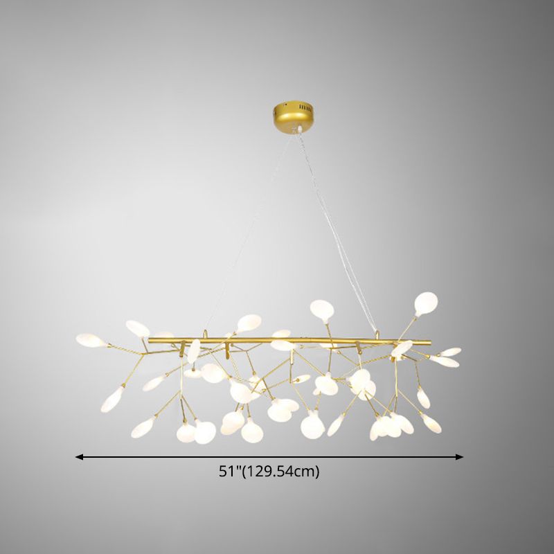 Linear Firefly Island Pendant Lighting Ultra-modern Acrylic Billiard Light for Living Room