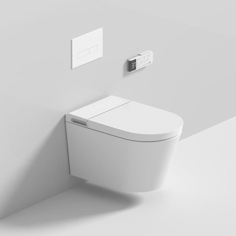 Elongated Wall Mounted Bidet Antimicrobial Smart Bidet with Heated Seat and Dryer
