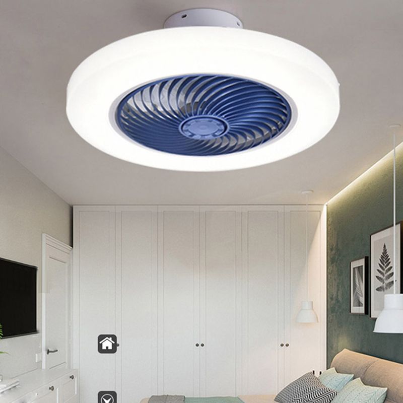 Acrylkreis Lüfterlampenlampenminimalismus LED Semi Flush Mount Light für Schlafzimmer