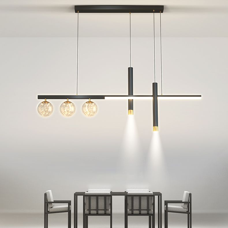 Modern Pendant Chandelier Geometric Island Lighting Fixtures Metal Chandelier for Dining Room