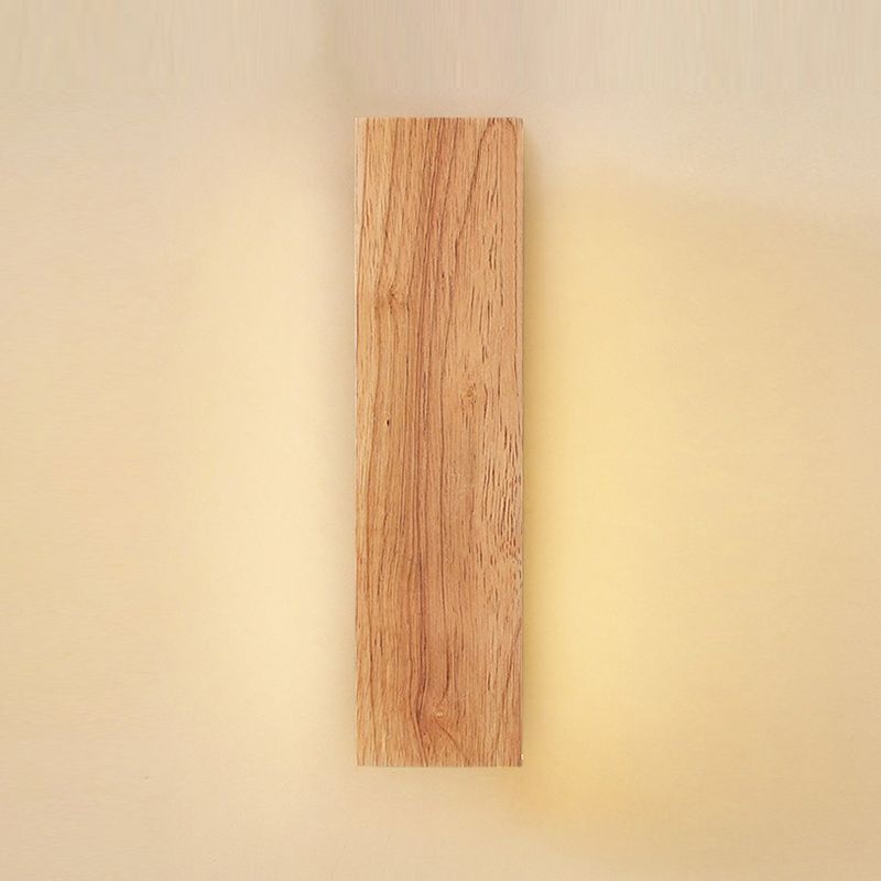 Modernism Single Beige Bathroom Vanity Light Wooden LED Bath Bar