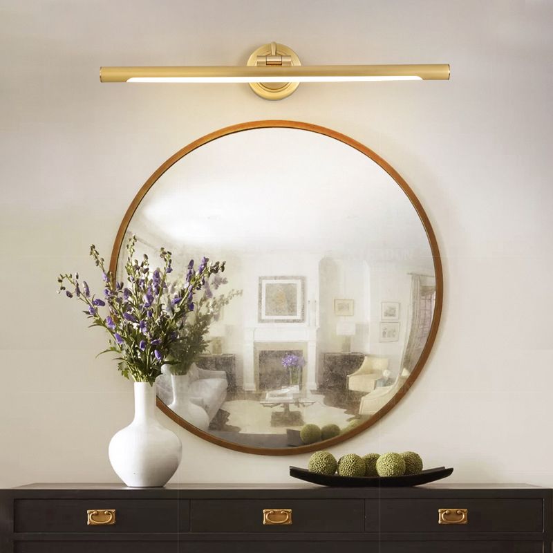 Modern Linear Vanity Light Fixture Copper Vanity Mirror Lights with Acrylic Shade