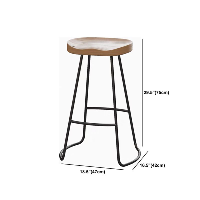 Modern Rectangular Pub Table Set 1/5 Pieces Wooden Counter Table with Backless High Stools