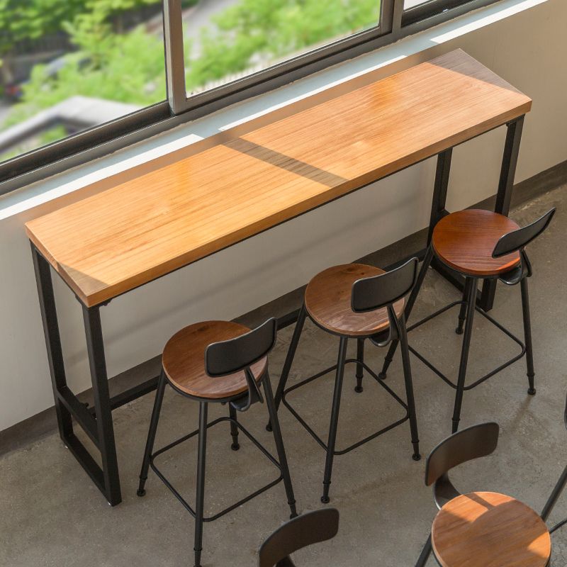 Metal Dining Stools Contemporary Armless Bar Stools with Footrest