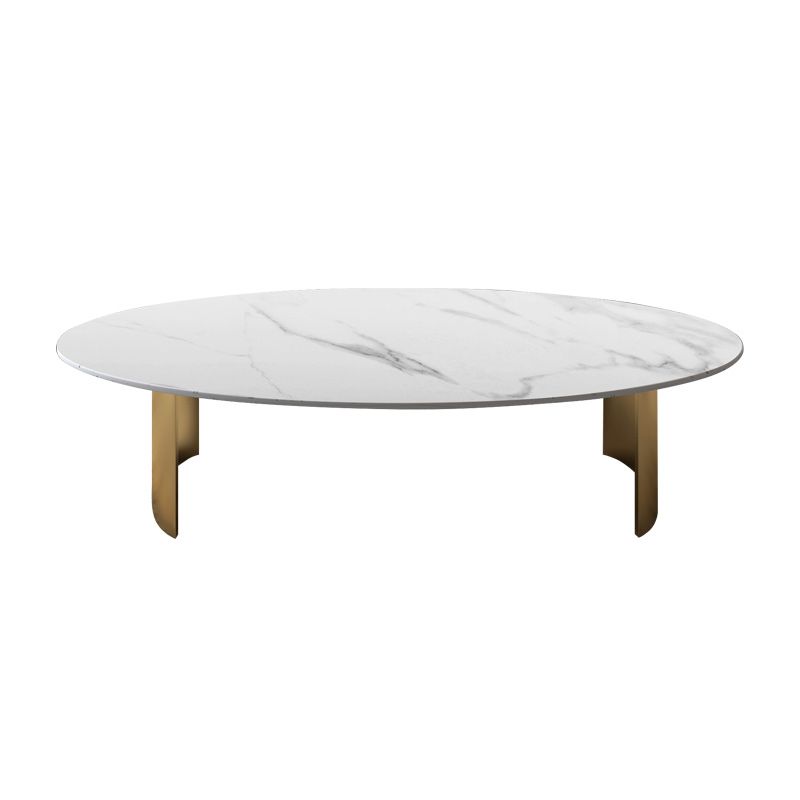 Glam Sled Cocktail Table Oval Coffee Coffee Cocktail Table for Living Room