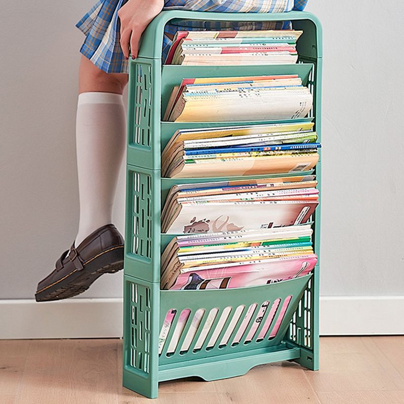 Contemporary Plastic Geometric Bookshelf Closed Back Bookshelf for Classroom