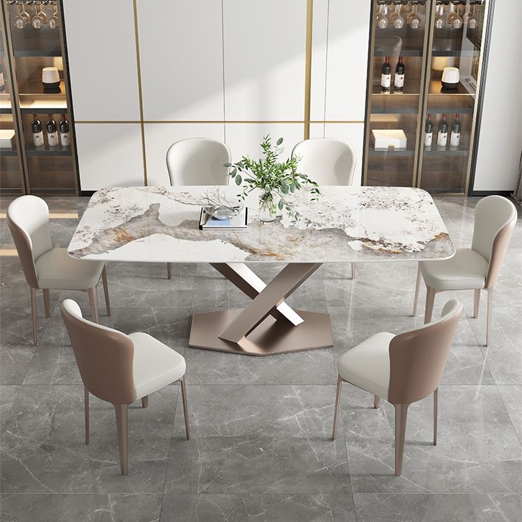Tavolo da pranzo tradizionale di lusso Rettangolo Sinterizzato Sinterato Tavolo