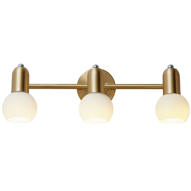 Postmodern Style Wall Sconce Gold Multi Blubs Metal Wall Mounted Lamps for Bathroom