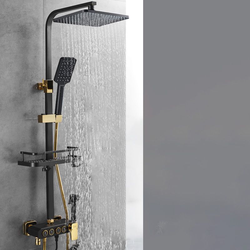 Contemporary Shower Set Slide Bar Adjustable Shower Head Wall Mounted Shower System