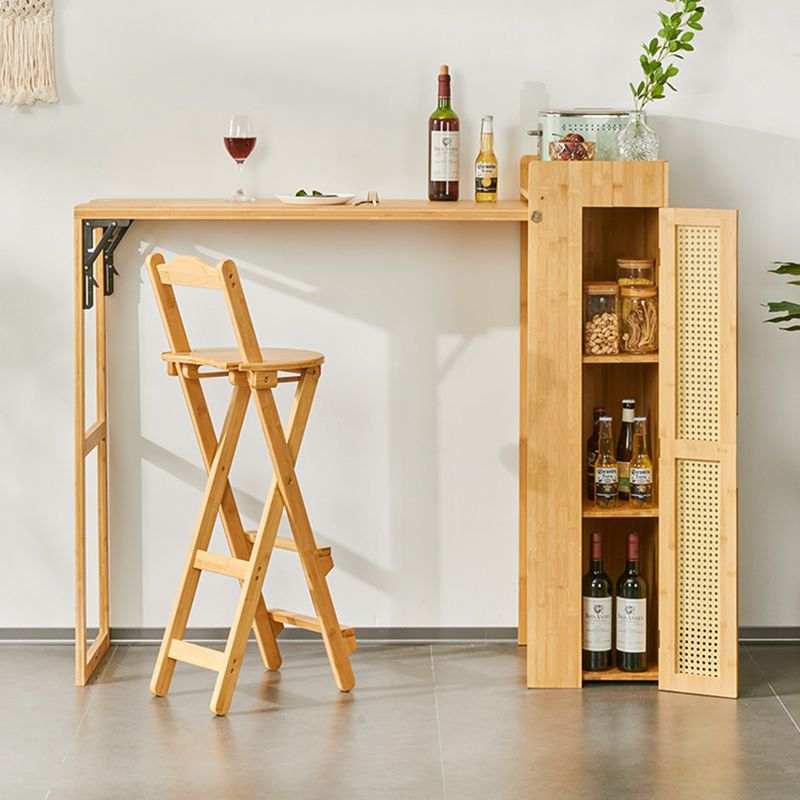 Industrial Rectangle Wood Counter Table 1/2/3 Pieces Bar Table Set for Living Room