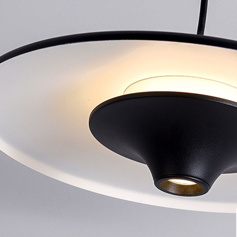 Macaron Style Hanging Light Fixture 1-Light LED Pendant Lamp with Iron Shade for Bedroom