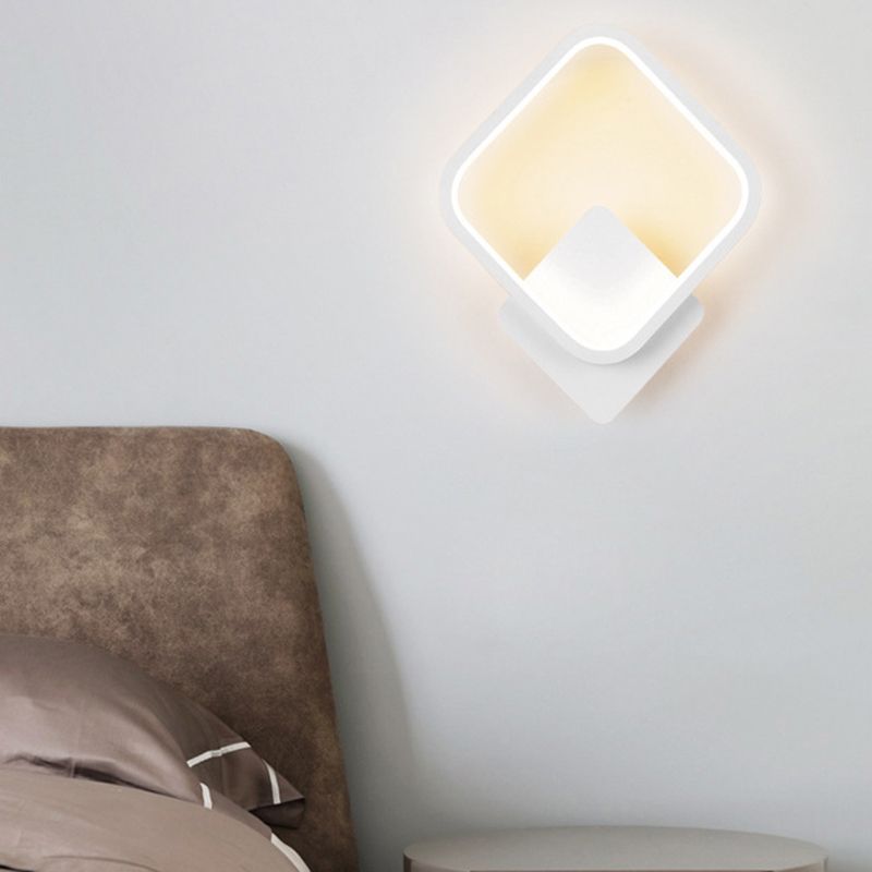 Square Wall Light Sconces Modern Metal 1 Light Wall Mount Light Fixture