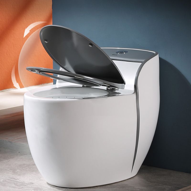 Contemporary Floor Mount Flush Toilet Siphon Jet Urine Toilet for Bathroom