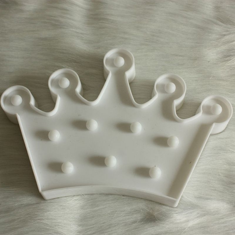 Plastic Crown Nightstand Lamp Cartoon Style Battery Operated LED Night Lighting