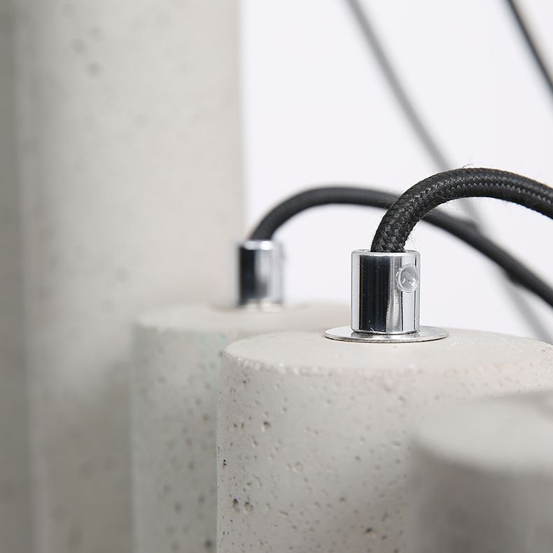 Nordische moderne zylindrische Form Pendelleuchte Beton kleines Suspension Licht für Wohnzimmer