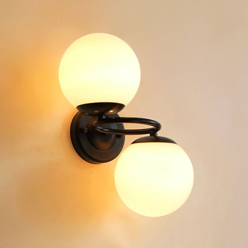 Modern Style Glass Wall Lamp Living Room Wall Mounted Light Fixture