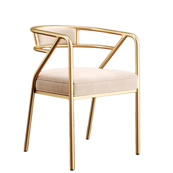 Glam Style Arm Chair Open Back Indoor Dining Chair for Dining Room