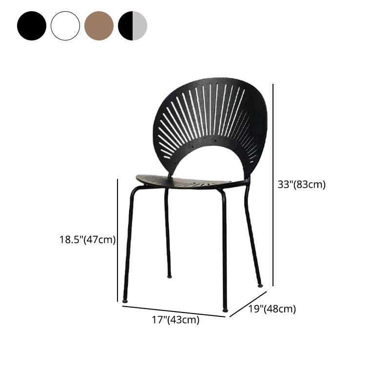 Silla de comedor de madera moderna, sillas de comedor sin brazos de metal para uso doméstico