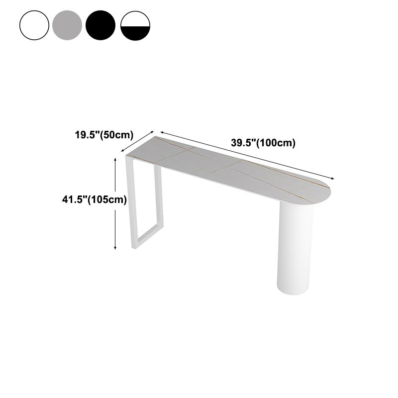 Indoor Stone Bar Height Cocktail Table Modern Double Pedestal Counter Wine Table