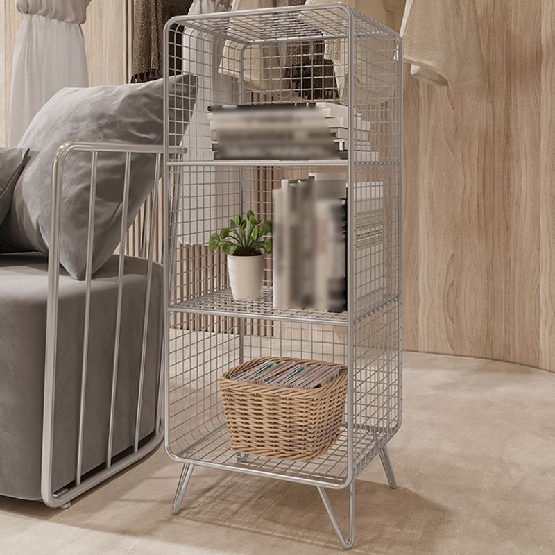 Industrial Standard Bookcase Contemporary Metal Closed Back Bookcase