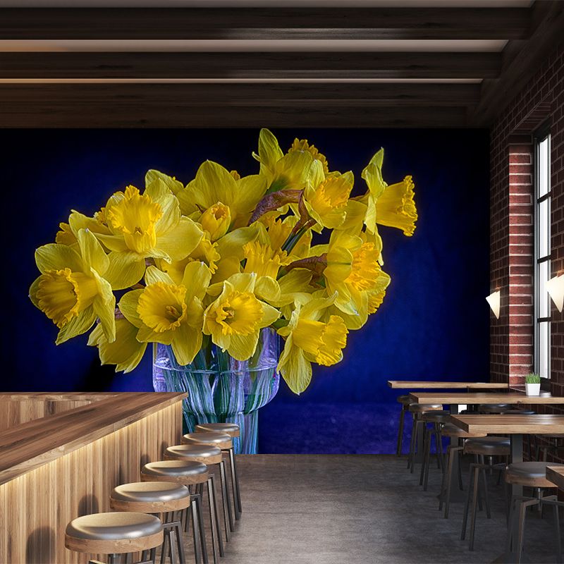 Photography Packed Flower Mural Wall Decor Mildew Resistant Wall Mural for Decoration