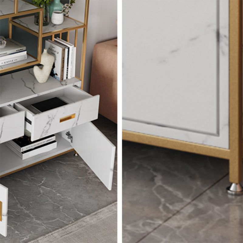 Glam Shelf Bookcase Open Back Metal Book Shelf for Study Room