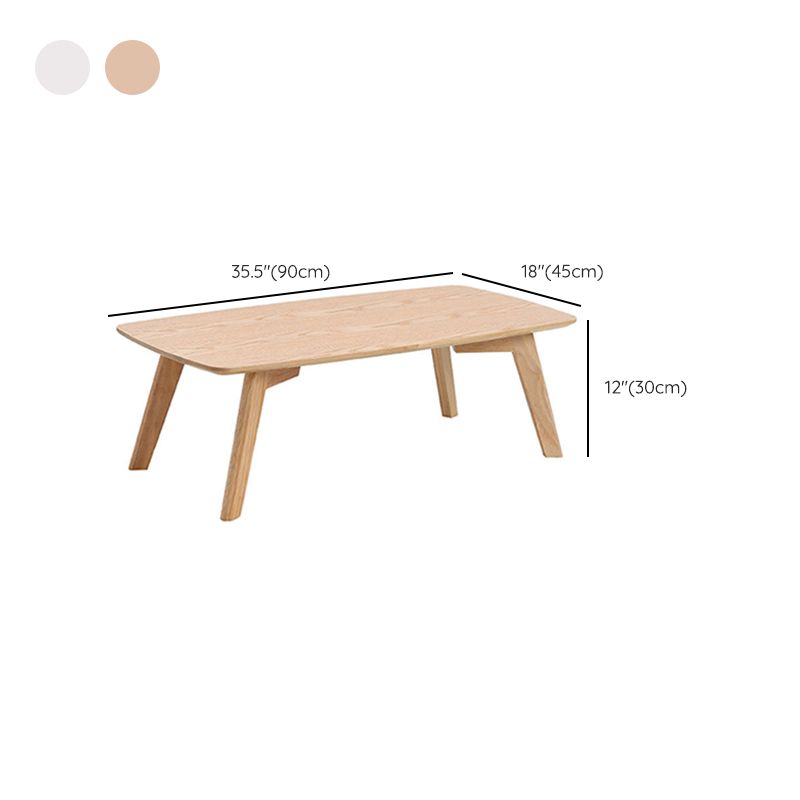 11"H Contemporary Coffee Table Solid Wood Coffee Cocktail Table