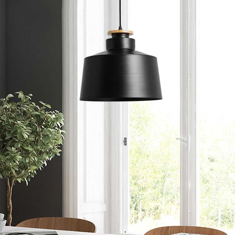 Modern Macaron Shaped Hanging Pendant Lights Metal 1 Light Hanging Ceiling Light