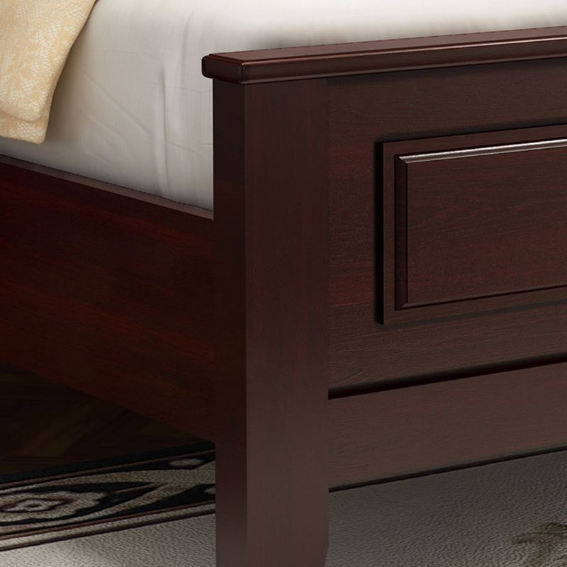 Traditional Scooped Panel Headboard Standard Bed with Button-tufted