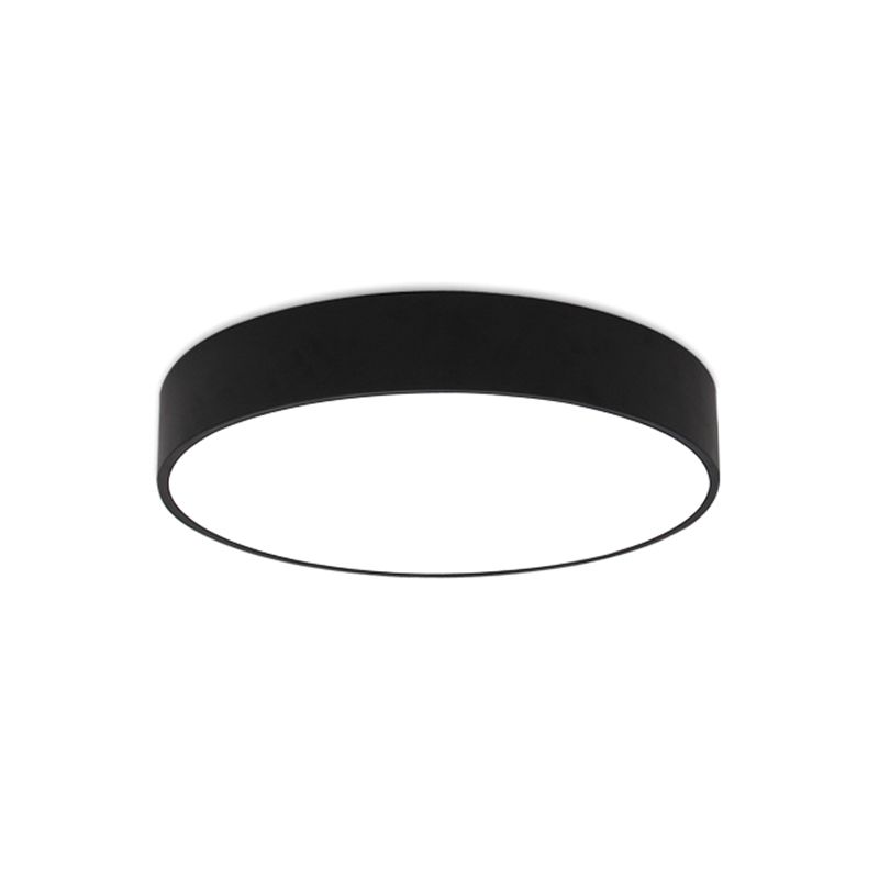 Lámpara empotrada redonda en blanco y negro, minimalista, 16"/23,5"/31,5" de diámetro, lámpara LED acrílica de montaje en techo