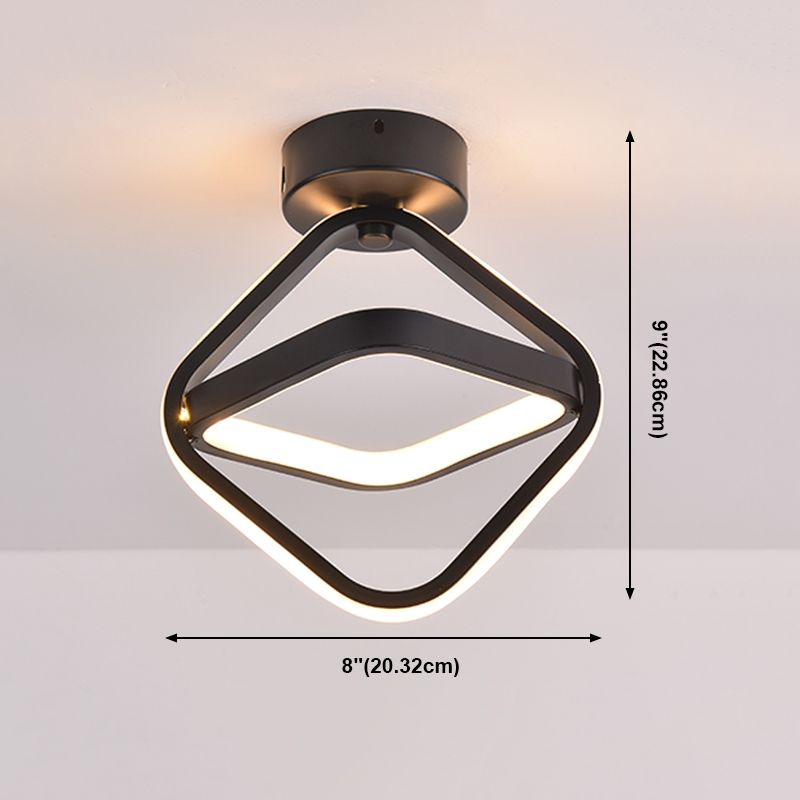 Luces montadas en el techo de múltiples cabezales, iluminación LED contemporánea de montaje empotrado, color negro