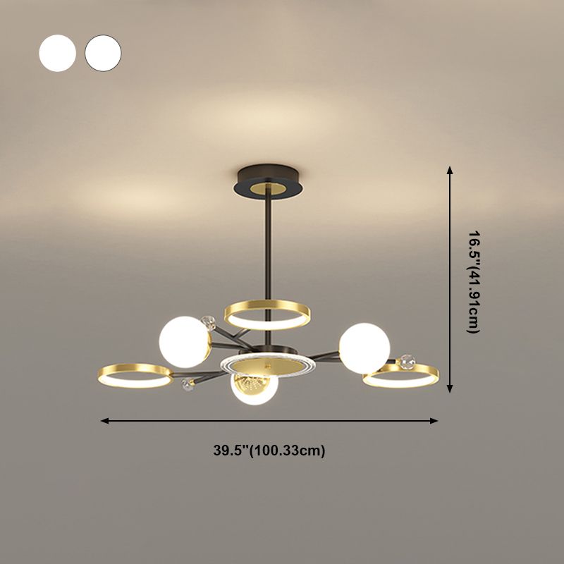 Black and Gold Hanging Pendant Lights Contemporary Glass Hanging Lamps