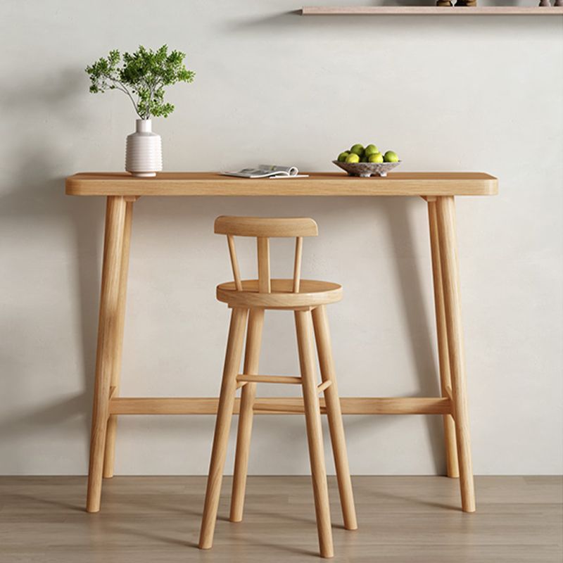 Modern Solid Wood Bar Table Rectangle Dining Table for Kitchen