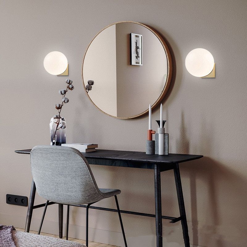Modern Golden Wall Light Sconces Globe Wall Lighting for Home