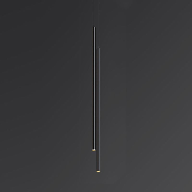 Style moderne linéaire pendant en métal à 1 lumière pour chambre à coucher