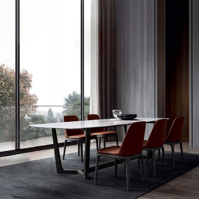 Nordic Style Side Solid Dining Room Chair Leather Parsons Chair for Home Use