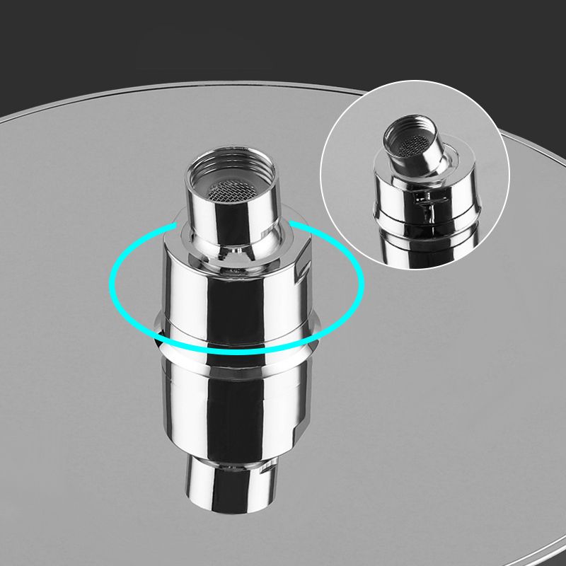 Contemporary Rain Fall Shower Head Combo Round Single Spray Shower Combo