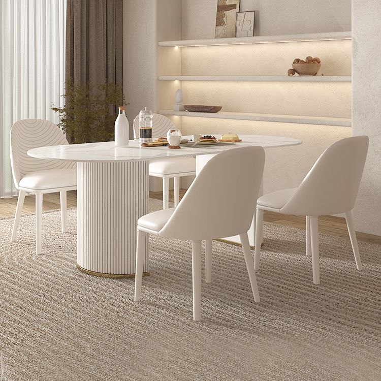 Modern 1/2/4/5/7 Pieces Dining Set Rectangle Stone Dining Table for Dining Room