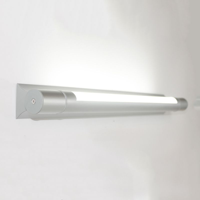 Modern Simple Aluminum Vanity Light Cylinder Shape Vanity Lamp with PC Shade for Bedroom