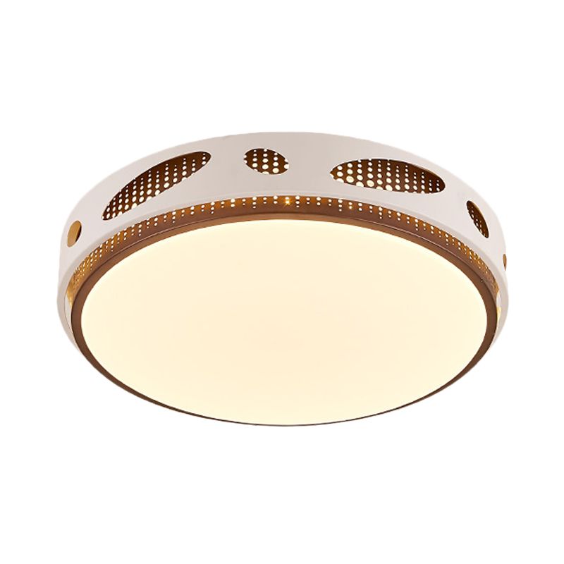 Runde Deckenleuchte Schlichtheit Acryl LED Weiß Flöushmount Beleuchtung in Warm/Weißes Licht