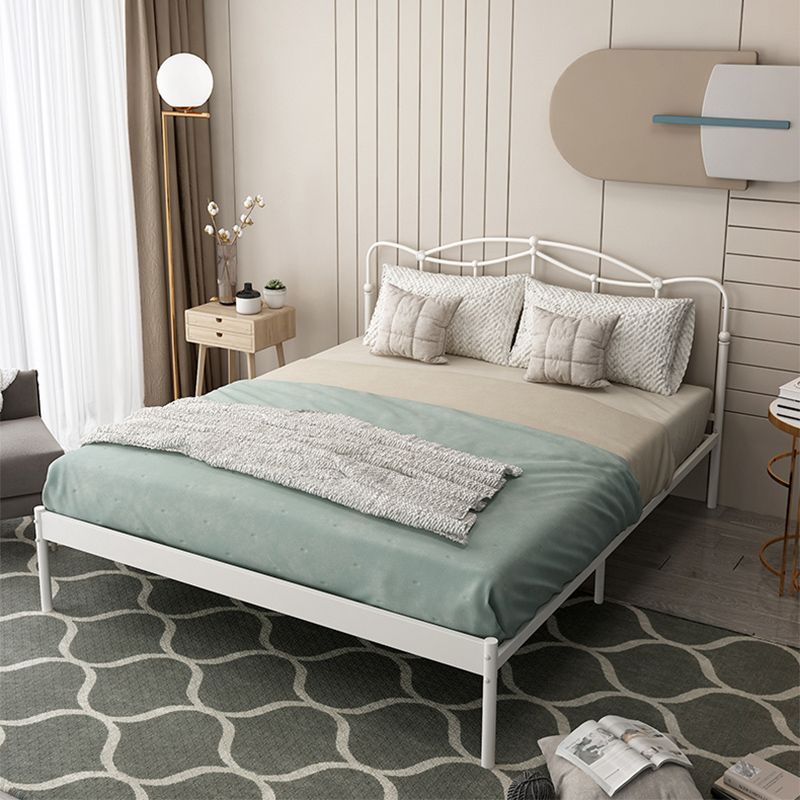 Slat Bed Adjustable Height with Open-Frame Camelback Headboard