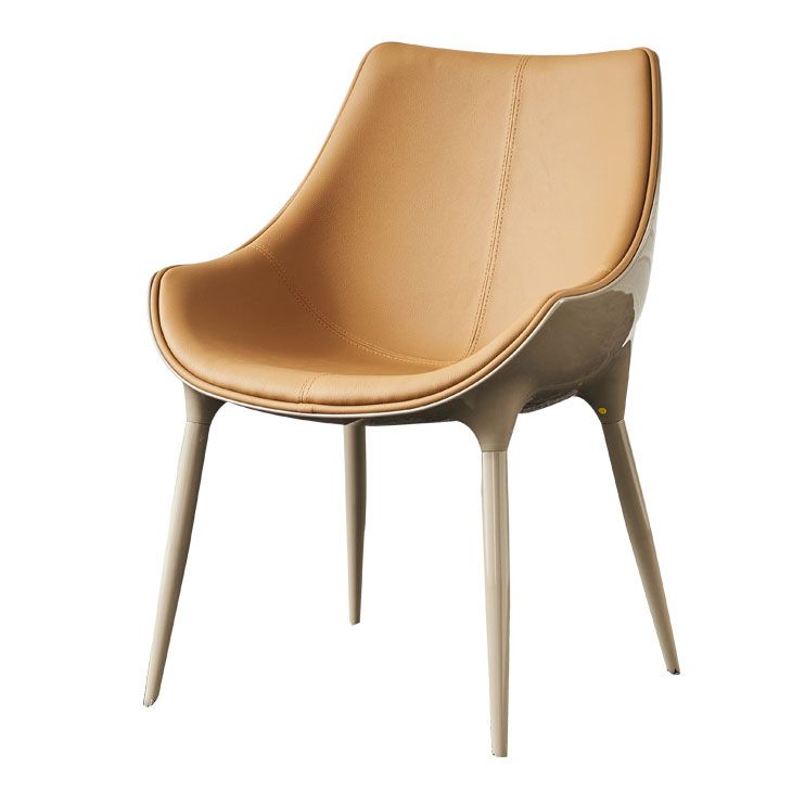 Faux Leather Dining Chair Parsons Chair in Matte Finish for Home