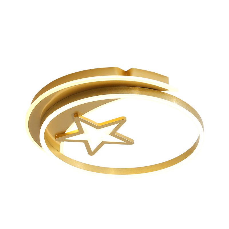 Acryl Star Flushmount Plafond Lamp Nordic Style LED Verlichting in Goud/Koffie voor slaapkamer
