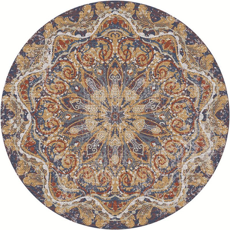 Exotic Moroccan Rug Multi Color Flower Pattern Rug Anti-Slip Pet Friendly Stain Resistant Carpet for Home