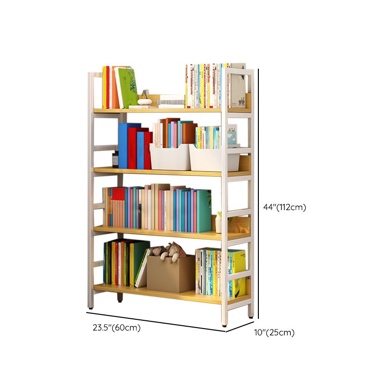 Open Back Natural Bookcase Standard Scandinavian Engineered Wood Bookshelf
